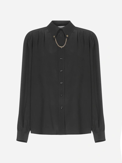 Shop Givenchy Chain-detail Silk Shirt