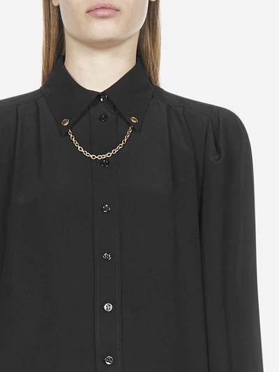 Shop Givenchy Chain-detail Silk Shirt