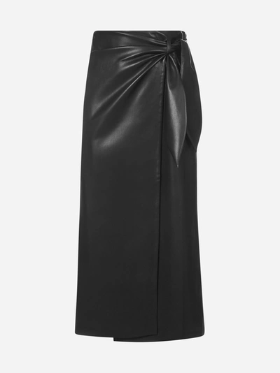 Shop Nanushka Amas Vegan Leather Midi Skirt