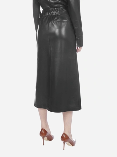 Shop Nanushka Amas Vegan Leather Midi Skirt