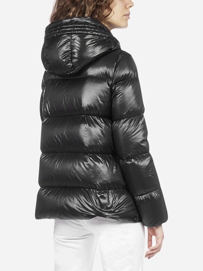 Shop Moncler Piumino Seritte In Nylon Trapuntato Con Cappuccio