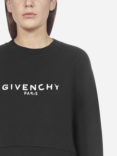 Shop Givenchy Felpa Cropped In Cotone Con Logo