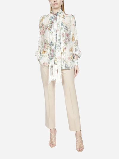 Shop Zimmermann Daphne Floral Print Silk Shirt