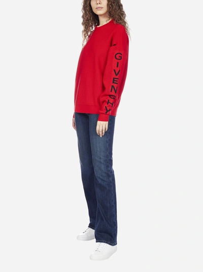 Shop Givenchy Pull In Lana Con Logo E Cut-out Alle Maniche