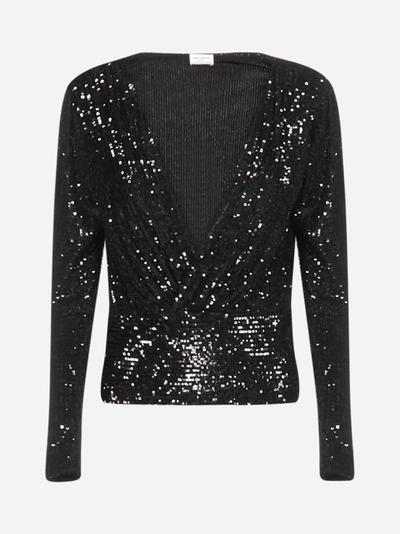 Shop Saint Laurent Blusa Con Paillettes