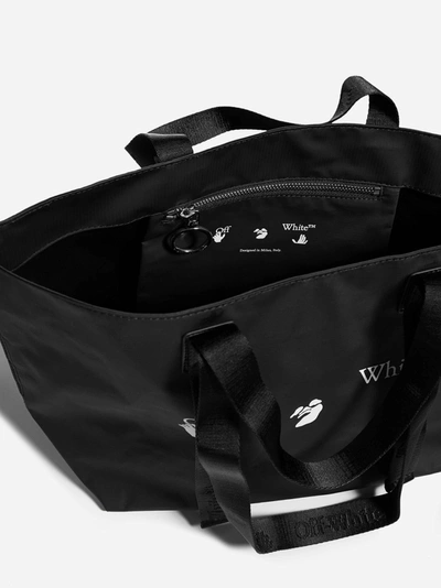 Shop Off-white Logo Pvc Tote Bag