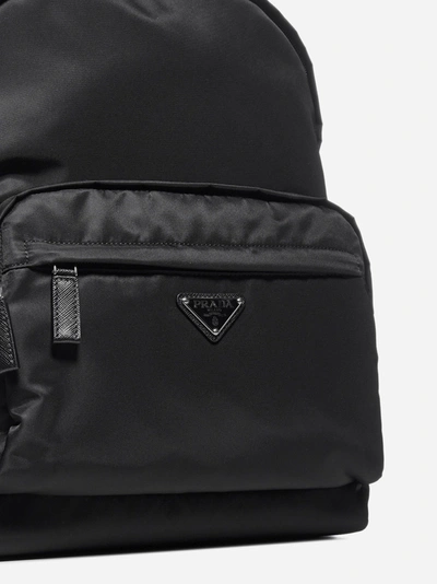 Shop Prada Logo-plaque Nylon Backpack