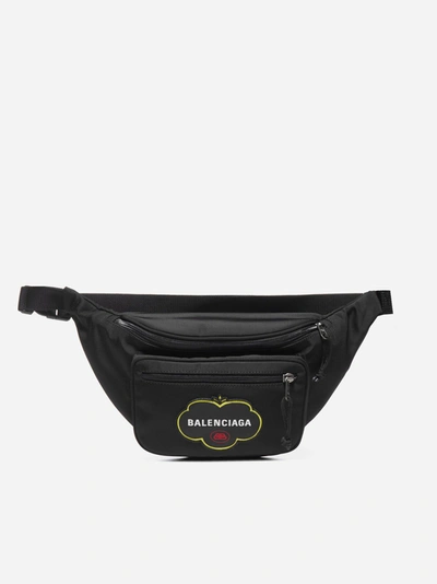 Shop Balenciaga Marsupio Explorer In Nylon Con Logo In Black