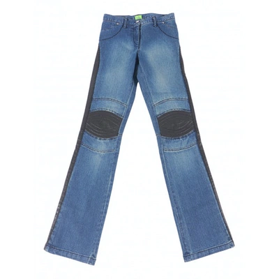 Pre-owned Mugler Blue Cotton Jeans