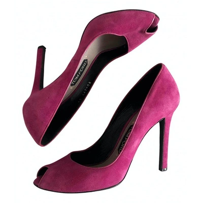 Pre-owned Tom Ford Pink Suede Heels