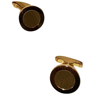 Pre-owned St Dupont Gold Gold And Steel Cufflinks