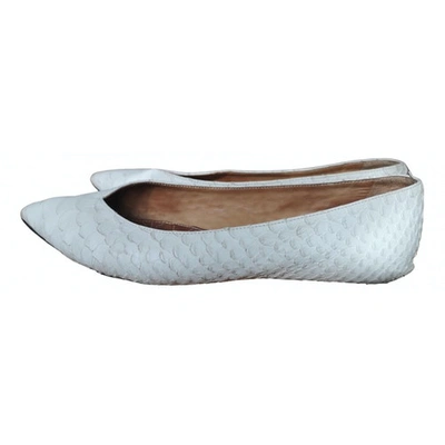 Pre-owned Isabel Marant Cloth Ballet Flats In White