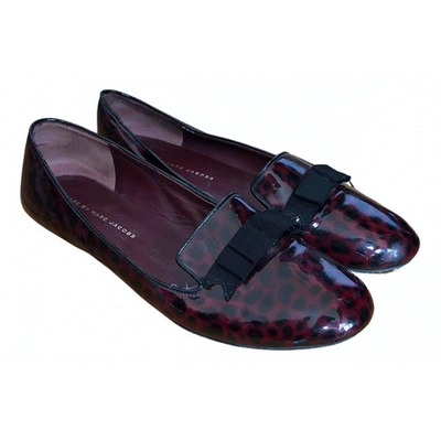 Pre-owned Marc By Marc Jacobs Patent Leather Ballet Flats In Burgundy