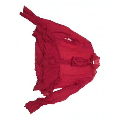 Pre-owned Mary Katrantzou Silk Blouse In Red