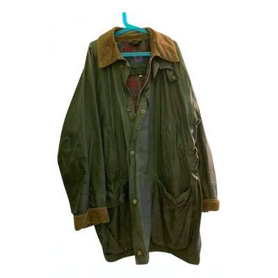 Pre-owned Belstaff Green Cotton Trench Coat