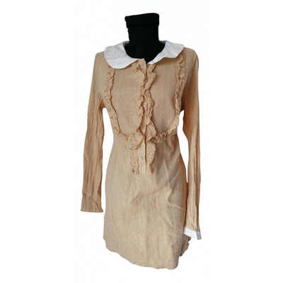 Pre-owned Erin Fetherston Gold Cotton Dress
