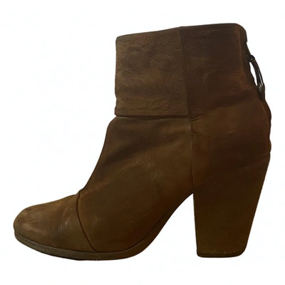 Pre-owned Rag & Bone Ankle Boots In Camel