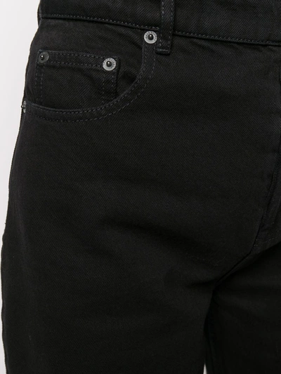 Shop Balenciaga Cotton Cropped Ankle-cut Jeans In Black