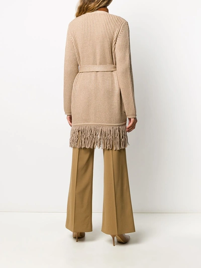 Shop Max Mara Wool Cardigan In Gold