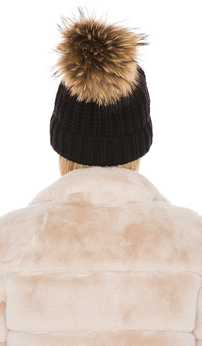 Shop Mackage Doris Knit Hat In Black & Natural