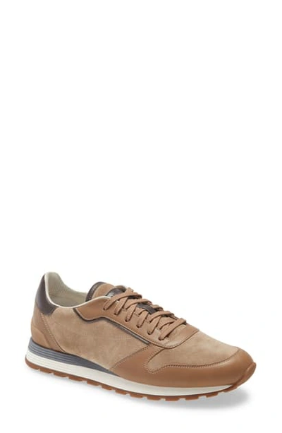 Shop Brunello Cucinelli Runner Sneaker In Tan