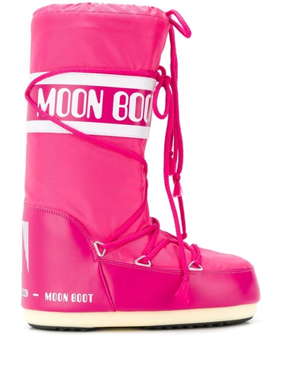 Shop Moon Boot Boots In Fucsia