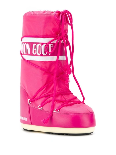 Shop Moon Boot Boots In Fucsia