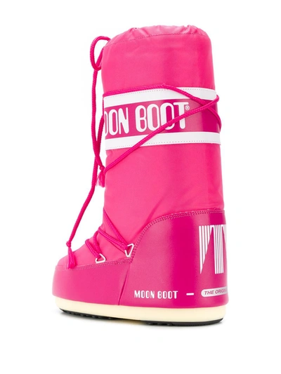 Shop Moon Boot Boots In Fucsia