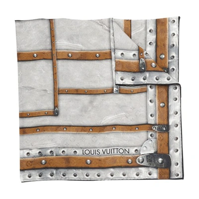 Shop Louis Vuitton Scarf Time Trunk In Silver