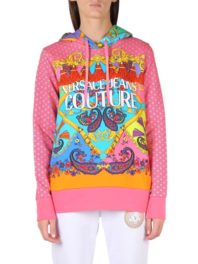 Shop Versace Jeans Couture Paisley Print Hoodie In Multicolor
