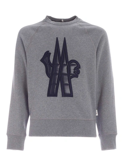 Shop Moncler Crewneck Sweatshirt In Grey