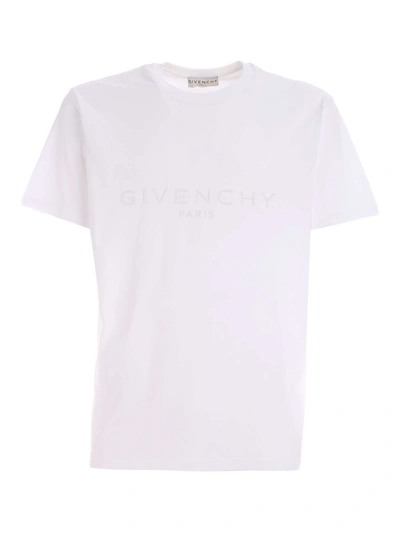 Shop Givenchy Tone-on-tone Logo T-shirt In White