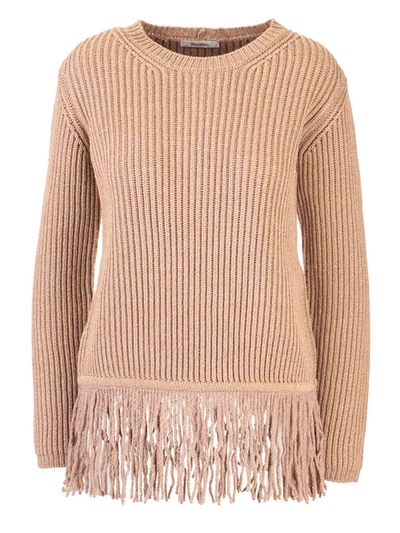 Shop Max Mara Anagni Sweater In Gold Color