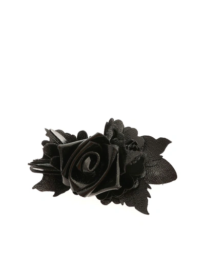 Shop Philosophy Di Lorenzo Serafini Floral Brooch In Black