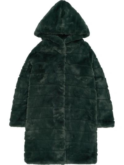 Shop Apparis Celina Faux-fur Coat In Green