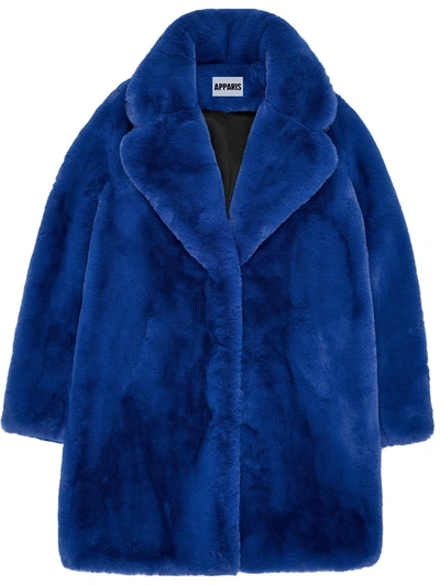 Shop Apparis Sasha Coat In Blue