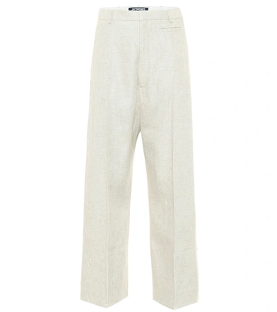 Shop Jacquemus Le Pantalon Santon Linen-blend Pants In Beige