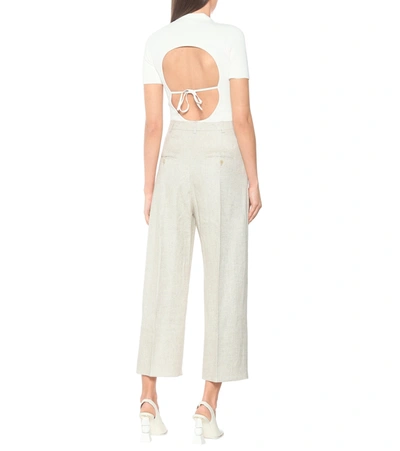 Shop Jacquemus Le Pantalon Santon Linen-blend Pants In Beige