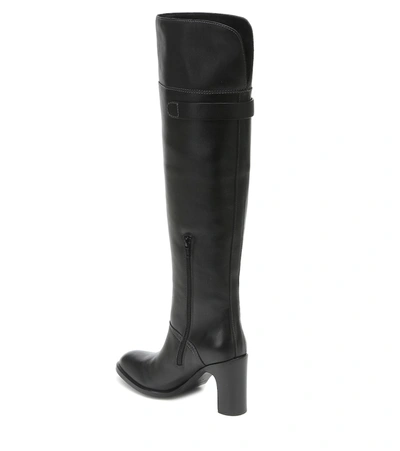 Shop See By Chloé Leather Over-the-knee Boots In Black
