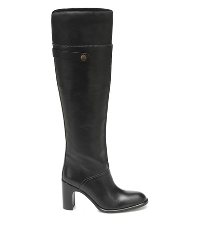 Shop See By Chloé Leather Over-the-knee Boots In Black