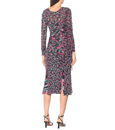 Shop Diane Von Furstenberg Corinne Printed Mesh Midi Dress In Multicoloured