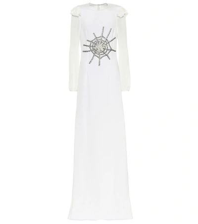 Shop Rodarte Embellished Silk Gown In White