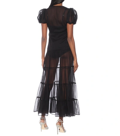 Shop Rodarte Embellished Silk Gown In Black