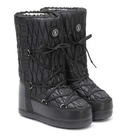 Shop Bogner Cervinia Quilted Snow Boots In Black