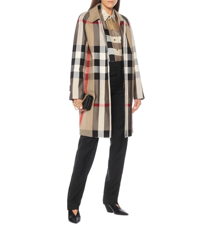 Shop Burberry Vintage Check Silk Shirt In Beige