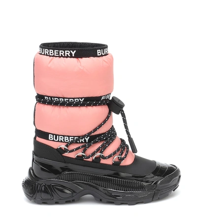 Shop Burberry Snow Boots In Pink