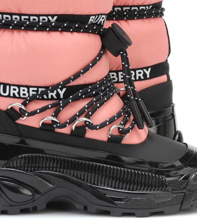 Shop Burberry Snow Boots In Pink