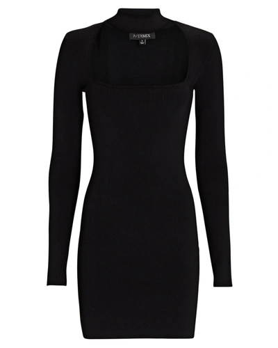 Shop Intermix Marcie Choker Neck Mini Dress In Black
