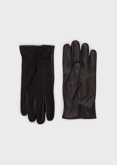 Shop Emporio Armani Gloves - Item 46717882 In Midnight Blue