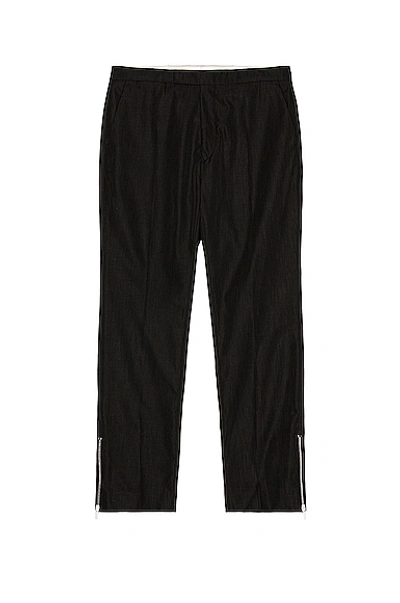 Shop Raf Simons Slim Fit Pants With Ankle Zips In Black